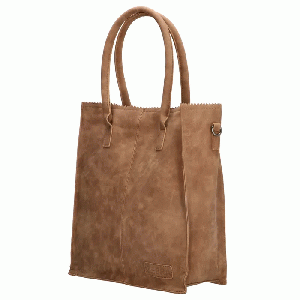 Zebra Natural Bag Rosa Camel Suedine