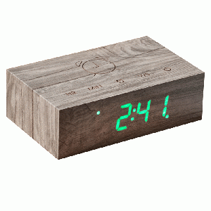 Gingko - Flip Click Clock Ash