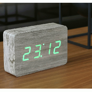 Gingko - Brick Click Clock Ash