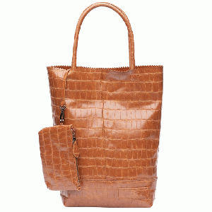 Zebra Natural Shopper Camel Croco