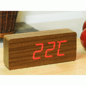 Gingko - Slab Click Clock Teak