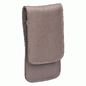 Erbe Lederen Manicure Etui met Drukknoopsluiting Taupe (3-delig)