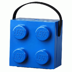 Lego Lunchbox Brick 4 met handvat - Blauw