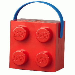 Lego Lunchbox Brick 4 met handvat - Rood