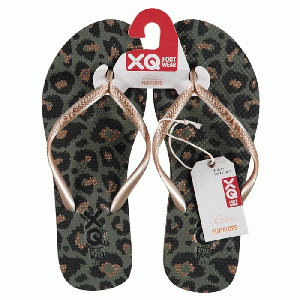 XQ Footwear - Flip Flops Teenslippers Dames army green - maat 37