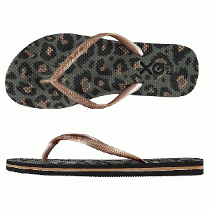 XQ Footwear - Flip Flops Teenslippers Dames army green - maat 38