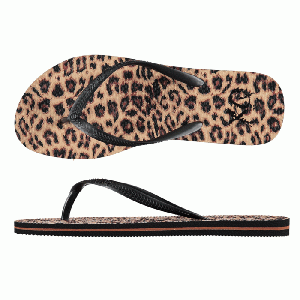 XQ Footwear - Flip Flops Teenslippers Dames panter bruin/zwart - maat 38