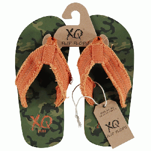 XQ Footwear - Flip Flops Teenslippers Boys army green - maat 31/32