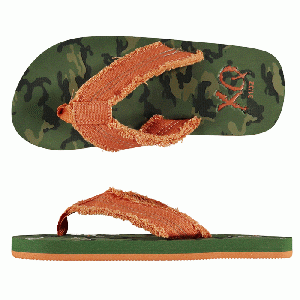 XQ Footwear - Flip Flops Teenslippers Boys army green - maat 35/36