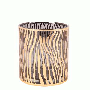 Baroque House of Classics - Theelichthouder Zebra Black & Gold 8 cm