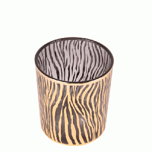 Theelichthouder Zebra Black & Gold 8 cm