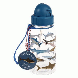 Rex London - Sharks drinkflesje met rietje