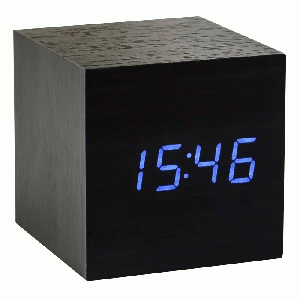 Gingko - Maxi Cube Click Clock Black