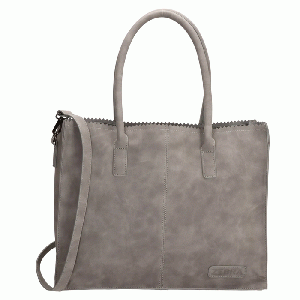 Zebra Trends - Zebra Natural Bag Lisa Middengrijs Suedine