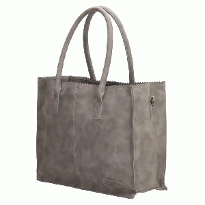 Zebra Natural Bag Lisa Middengrijs Suedine