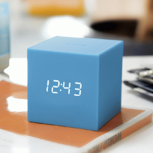 Gingko - Gravity Cube Click Clock Sky Blue