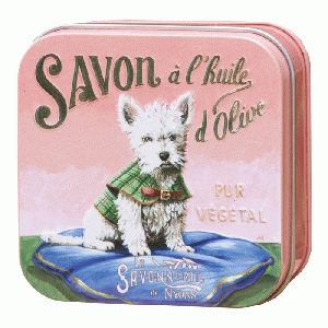 Parfums de Provence - Blikje Savon de Marseille zeep Westie hondje