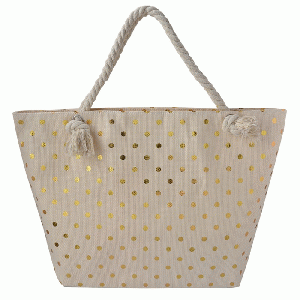 Juleeze - Strandtas Stippen beige