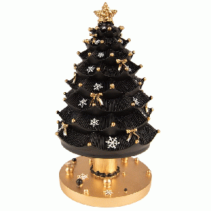 Muziekdoos Kerstboom zwart