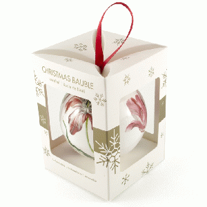 Kerstbal Drie Tulpen in cadeaudoosje