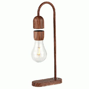 Evaro Lightbulb Lamp Walnut