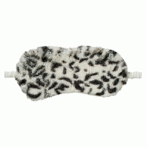 Warmwaterkruik met slaapmasker Leopard crème