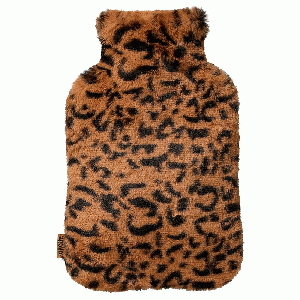 Warmwaterkruik met slaapmasker Leopard bruin