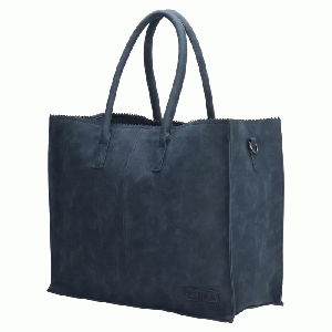 Zebra Natural Bag Lisa XL Jeans Blauw Suedine