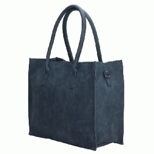 Zebra Natural Bag Lisa Jeans Blauw Suedine