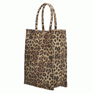 Zebra Natural Bag Rosa XL Leopard Suedine