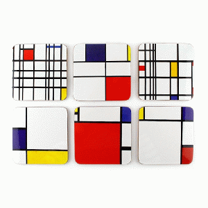 Museum Editions - Onderzetters Mondriaan (6 stuks)