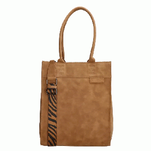 Zebra Trends - Zebra Shopper Merel met rits Camel