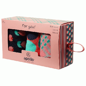 Tullips And Dot sokken in geschenkdoosje 3-pack maat 36-41