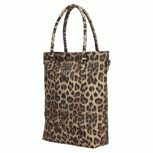 Zebra Natural Shopper met rits Leopard Suedine