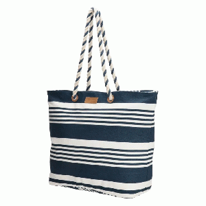 Strandtas Leisure navy-wit