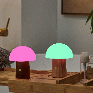 Mini Alice Mushroom Lamp Walnut