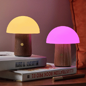 Mini Alice Mushroom Lamp White Ash