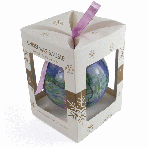 Kerstbal Waterlelies in cadeaudoosje