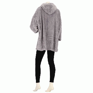 Huggle Hoodie dames Effen donker grijs - one size