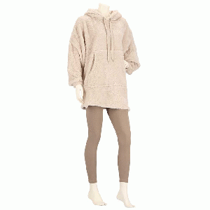 Huggle Hoodie dames Effen beige - one size