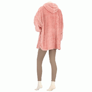 Huggle Hoodie dames Effen roze - one size