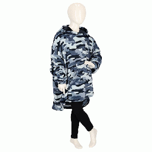 Huggle Hoodie Kids Camouflage blauw - maat 128-158