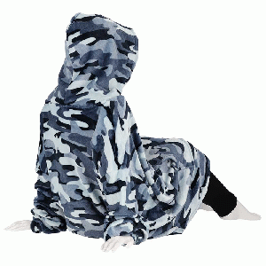 Huggle Hoodie Kids Camouflage blauw - maat 128-158