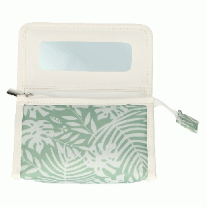 Make-up tas met spiegel Palm groen