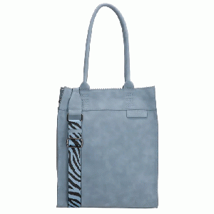 Zebra Trends - Zebra Shopper Merel met rits Licht Blauw