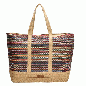 PE Florence - Strandtas Natural Life multi zwart