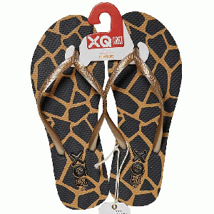 XQ Footwear - Flip Flops Teenslippers Dames animal goud - maat 38