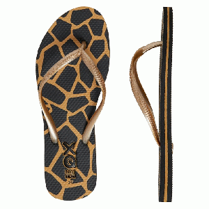 XQ Footwear - Flip Flops Teenslippers Dames animal goud - maat 39