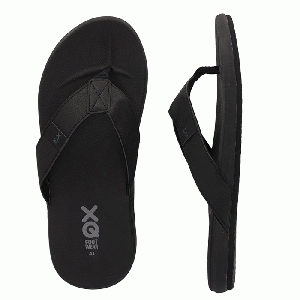 XQ Footwear - Flip Flops Teenslippers Heren met kussenzool black/black- maat 41