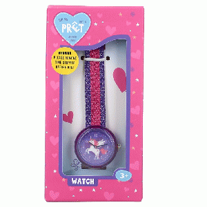 Prêt Horloge Kids Time Unicorn paars